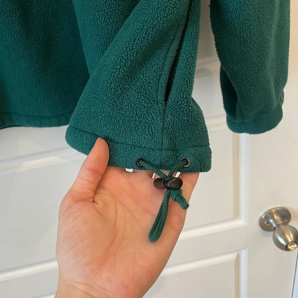 Men’s Eddie Bauer Forest Green Fleece Quarter-zip size large - Picture 6 of 8